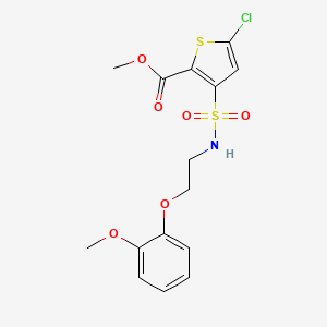 molecular formula C15H16ClNO6S2 B10866802 Methyl 5-chloro-3-{[2-(2-methoxyphenoxy)ethyl]sulfamoyl}thiophene-2-carboxylate 