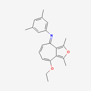 N-[(4E)-8-ethoxy-1,3-dimethyl-4H-cyclohepta[c]furan-4-ylidene]-3,5-dimethylaniline