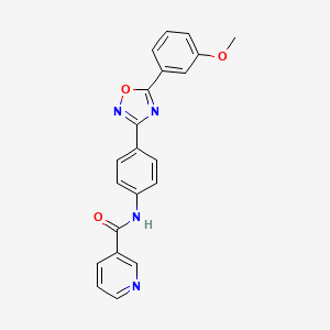 N-{4-[5-(3-methoxyphenyl)-1,2,4-oxadiazol-3-yl]phenyl}nicotinamide