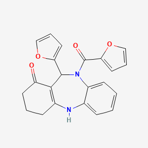 11-(2-Furyl)-10-(2-furylcarbonyl)-2,3,4,5,10,11-hexahydro-1H-dibenzo[B,E][1,4]diazepin-1-one