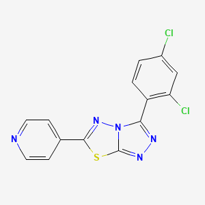 molecular formula C14H7Cl2N5S B10866841 3-(2,4-Dichlorophenyl)-6-(pyridin-4-yl)[1,2,4]triazolo[3,4-b][1,3,4]thiadiazole 