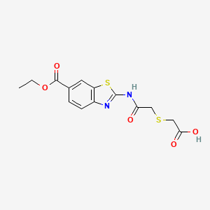 [(2-{[6-(Ethoxycarbonyl)-1,3-benzothiazol-2-yl]amino}-2-oxoethyl)sulfanyl]acetic acid