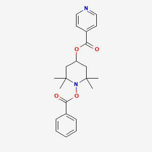 2,2,6,6-Tetramethyl-1-[(phenylcarbonyl)oxy]piperidin-4-yl pyridine-4-carboxylate