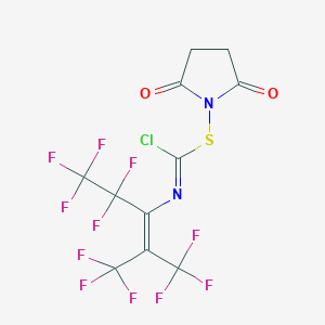 1-{[(Z)-chloro{[1,1,1,4,4,5,5,5-octafluoro-2-(trifluoromethyl)pent-2-en-3-yl]imino}methyl]sulfanyl}pyrrolidine-2,5-dione