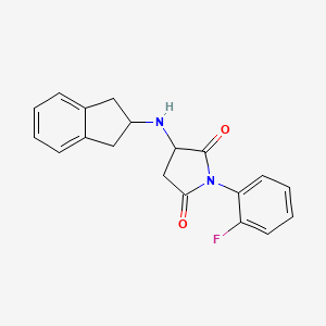 molecular formula C19H17FN2O2 B10866889 3-(2,3-dihydro-1H-inden-2-ylamino)-1-(2-fluorophenyl)pyrrolidine-2,5-dione 