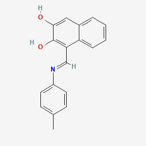 1-{(E)-[(4-methylphenyl)imino]methyl}naphthalene-2,3-diol