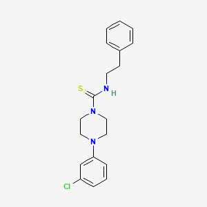 molecular formula C19H22ClN3S B10866934 4-(3-chlorophenyl)-N-(2-phenylethyl)piperazine-1-carbothioamide 