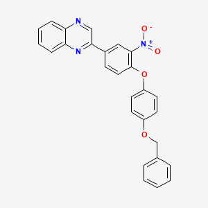 molecular formula C27H19N3O4 B10866938 2-{4-[4-(Benzyloxy)phenoxy]-3-nitrophenyl}quinoxaline 