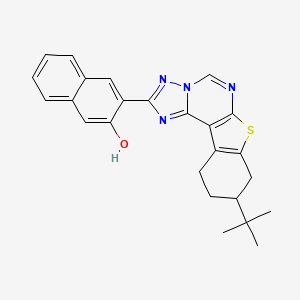 3-(9-Tert-butyl-8,9,10,11-tetrahydro[1]benzothieno[3,2-e][1,2,4]triazolo[1,5-c]pyrimidin-2-yl)naphthalen-2-ol