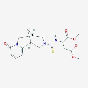 Dimethyl 2-{[(6-oxo-7,11-diazatricyclo[7.3.1.0~2,7~]trideca-2,4-dien-11-YL)carbothioyl]amino}succinate