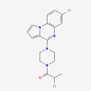 2-Chloro-1-[4-(7-chloropyrrolo[1,2-A]quinoxalin-4-YL)piperazino]-1-propanone