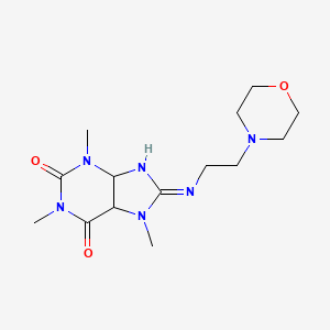 1,3,7-trimethyl-8-{[2-(morpholin-4-yl)ethyl]amino}-3,4,5,7-tetrahydro-1H-purine-2,6-dione