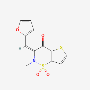 (3E)-3-(furan-2-ylmethylidene)-2-methyl-2,3-dihydro-4H-thieno[2,3-e][1,2]thiazin-4-one 1,1-dioxide