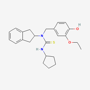 N'-cyclopentyl-N-(2,3-dihydro-1H-inden-2-yl)-N-(3-ethoxy-4-hydroxybenzyl)thiourea