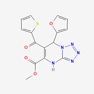 Methyl 7-(2-furyl)-6-(2-thienylcarbonyl)-4,7-dihydrotetraazolo[1,5-a]pyrimidine-5-carboxylate