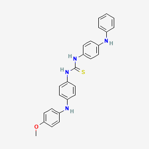 molecular formula C26H24N4OS B10867020 1-{4-[(4-Methoxyphenyl)amino]phenyl}-3-[4-(phenylamino)phenyl]thiourea 