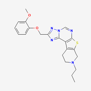 4-[(2-methoxyphenoxy)methyl]-13-propyl-10-thia-3,5,6,8,13-pentazatetracyclo[7.7.0.02,6.011,16]hexadeca-1(9),2,4,7,11(16)-pentaene