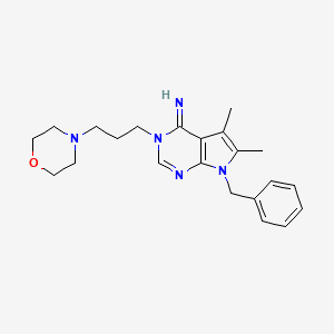 7-benzyl-5,6-dimethyl-3-[3-(morpholin-4-yl)propyl]-3,7-dihydro-4H-pyrrolo[2,3-d]pyrimidin-4-imine