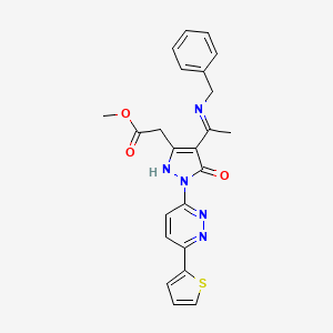 methyl {(4Z)-4-[1-(benzylamino)ethylidene]-5-oxo-1-[6-(thiophen-2-yl)pyridazin-3-yl]-4,5-dihydro-1H-pyrazol-3-yl}acetate