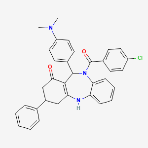 molecular formula C34H30ClN3O2 B10867084 C34H30ClN3O2 