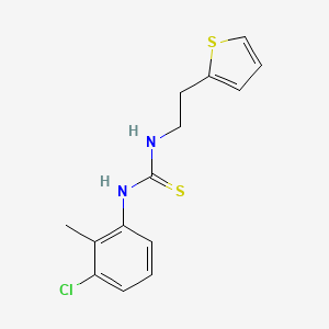 molecular formula C14H15ClN2S2 B10867093 1-(3-Chloro-2-methylphenyl)-3-[2-(thiophen-2-yl)ethyl]thiourea 