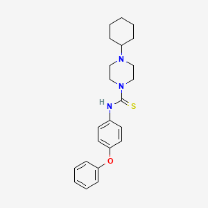 molecular formula C23H29N3OS B10867094 4-cyclohexyl-N-(4-phenoxyphenyl)piperazine-1-carbothioamide 