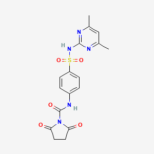 N-{4-[(4,6-dimethylpyrimidin-2-yl)sulfamoyl]phenyl}-2,5-dioxopyrrolidine-1-carboxamide