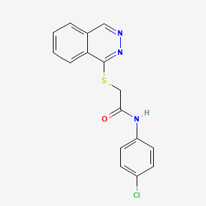 molecular formula C16H12ClN3OS B10867143 N-(4-chlorophenyl)-2-(phthalazin-1-ylsulfanyl)acetamide 