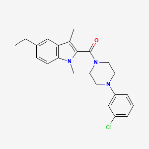 [4-(3-chlorophenyl)piperazin-1-yl](5-ethyl-1,3-dimethyl-1H-indol-2-yl)methanone