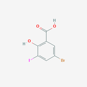 molecular formula C7H4BrIO3 B10867172 5-Bromo-2-hydroxy-3-iodobenzoic acid 