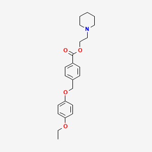 2-(Piperidin-1-yl)ethyl 4-[(4-ethoxyphenoxy)methyl]benzoate