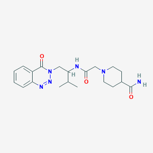 1-(2-{[3-methyl-1-(4-oxo-1,2,3-benzotriazin-3(4H)-yl)butan-2-yl]amino}-2-oxoethyl)piperidine-4-carboxamide