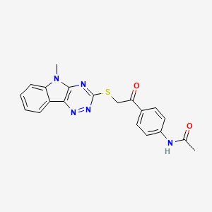 N-(4-{[(5-methyl-5H-[1,2,4]triazino[5,6-b]indol-3-yl)sulfanyl]acetyl}phenyl)acetamide