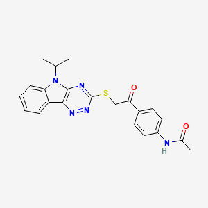 N-[4-({[5-(propan-2-yl)-5H-[1,2,4]triazino[5,6-b]indol-3-yl]sulfanyl}acetyl)phenyl]acetamide