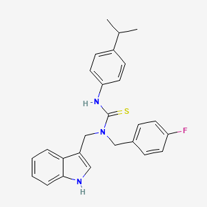 molecular formula C26H26FN3S B10867210 N-(4-fluorobenzyl)-N-(1H-indol-3-ylmethyl)-N'-(4-isopropylphenyl)thiourea 