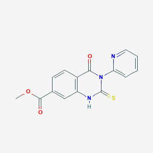 Methyl 4-oxo-3-(pyridin-2-yl)-2-thioxo-1,2,3,4-tetrahydroquinazoline-7-carboxylate