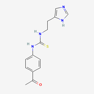 molecular formula C14H16N4OS B10867229 1-(4-acetylphenyl)-3-[2-(1H-imidazol-4-yl)ethyl]thiourea 