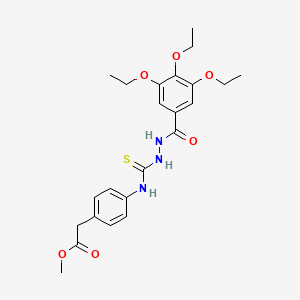 Methyl {4-[({2-[(3,4,5-triethoxyphenyl)carbonyl]hydrazinyl}carbonothioyl)amino]phenyl}acetate