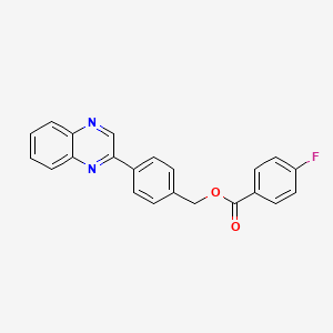 4-(Quinoxalin-2-yl)benzyl 4-fluorobenzoate