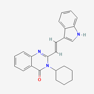 3-cyclohexyl-2-[(E)-2-(1H-indol-3-yl)ethenyl]quinazolin-4(3H)-one