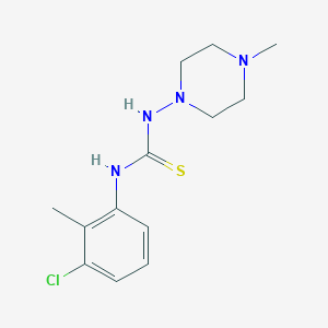 molecular formula C13H19ClN4S B10867297 1-(3-Chloro-2-methylphenyl)-3-(4-methylpiperazin-1-yl)thiourea 