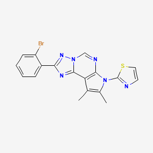 2-(2-bromophenyl)-8,9-dimethyl-7-(1,3-thiazol-2-yl)-7H-pyrrolo[3,2-e][1,2,4]triazolo[1,5-c]pyrimidine