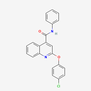 molecular formula C22H15ClN2O2 B10867303 2-(4-chlorophenoxy)-N-phenylquinoline-4-carboxamide 