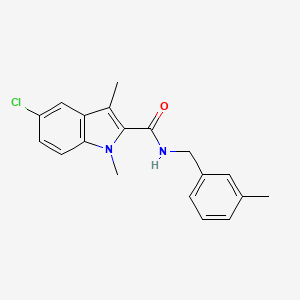 molecular formula C19H19ClN2O B10867377 5-chloro-1,3-dimethyl-N-(3-methylbenzyl)-1H-indole-2-carboxamide 