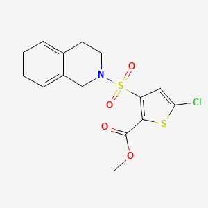 molecular formula C15H14ClNO4S2 B10867394 methyl 5-chloro-3-(3,4-dihydroisoquinolin-2(1H)-ylsulfonyl)thiophene-2-carboxylate 