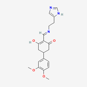 molecular formula C20H23N3O4 B10867397 5-(3,4-dimethoxyphenyl)-2-({[2-(1H-imidazol-4-yl)ethyl]amino}methylidene)cyclohexane-1,3-dione 