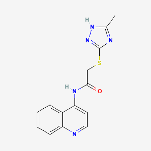 2-[(5-methyl-4H-1,2,4-triazol-3-yl)thio]-N-4-quinolinylacetamide