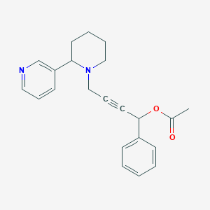 1-Phenyl-4-[2-(pyridin-3-yl)piperidin-1-yl]but-2-yn-1-yl acetate