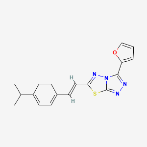 3-(furan-2-yl)-6-{(E)-2-[4-(propan-2-yl)phenyl]ethenyl}[1,2,4]triazolo[3,4-b][1,3,4]thiadiazole