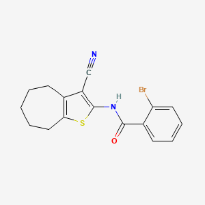 2-bromo-N-(3-cyano-5,6,7,8-tetrahydro-4H-cyclohepta[b]thiophen-2-yl)benzamide